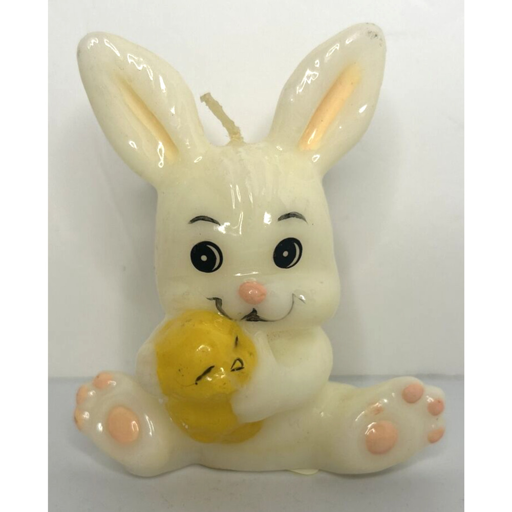 Vintage Russ Easter Bunny Candle 3" SKU H434